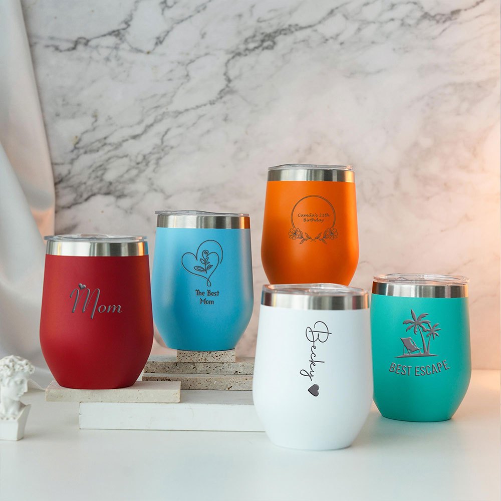 맞춤 이름 하트 스테인리스 스틸 와인 텀블러, 개인 맞 - Coffee Equipment Eu 리뷰 및 가격
