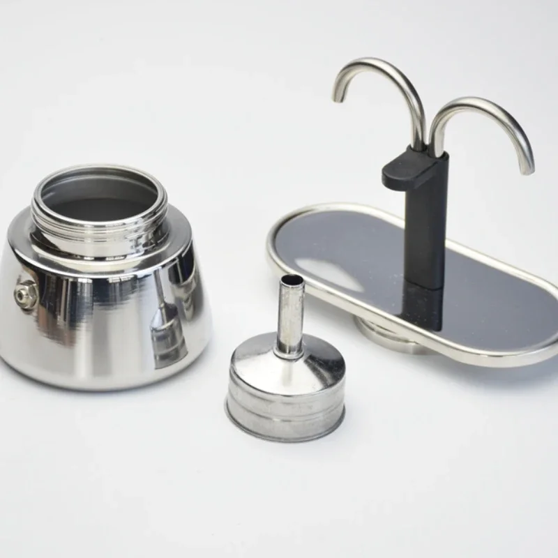 200ML 미니 모카 포트 더블 튜브 304 스테인레스 - Coffee Equipment Accessories 리뷰 및 가격