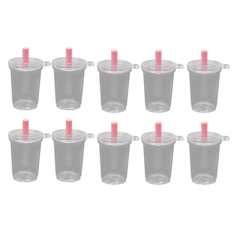 10Pcs 미니 프라푸치노 컵 커피 컵 인형 집 미니어 - Coffee Equipment And Tools 리뷰 및 가격