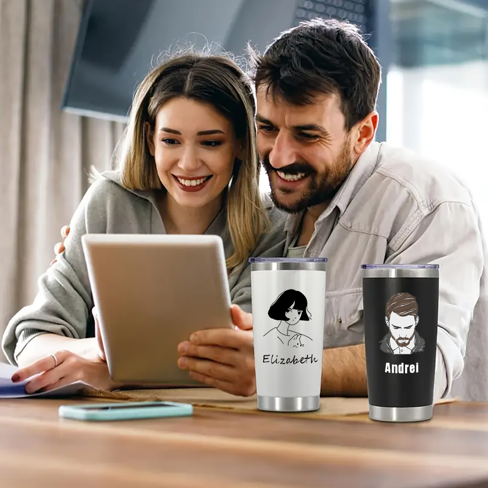 세련된 스테인리스 컵, 패턴과 이름으로 맞춤 제작 가능 - Coffee Equipment Eu 리뷰 및 가격