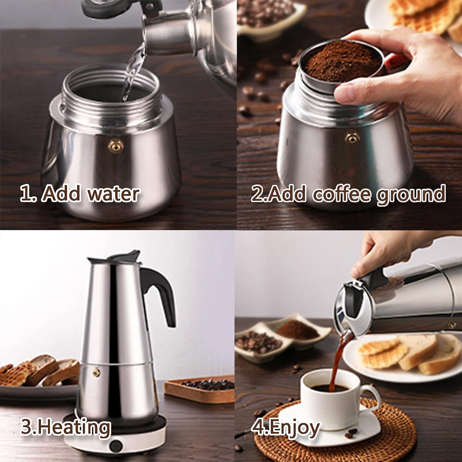 모카 포트 카페 머신, 에스프레소 컵 커피 메이커, 라 - Coffee Equipment Accessories 리뷰 및 가격