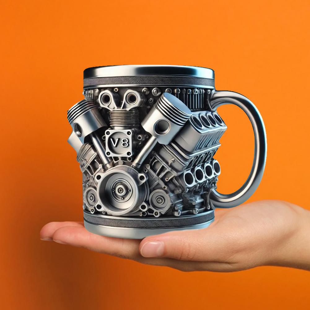 3d 엔진 디자인 머그잔 엔진 스테인레스 스틸 컵 수제 - Coffee Equipment Eu 리뷰 및 가격